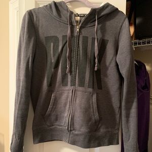 VS pink zip up hoodie